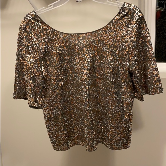 Express | Tops | Express Cropped Sequin ...